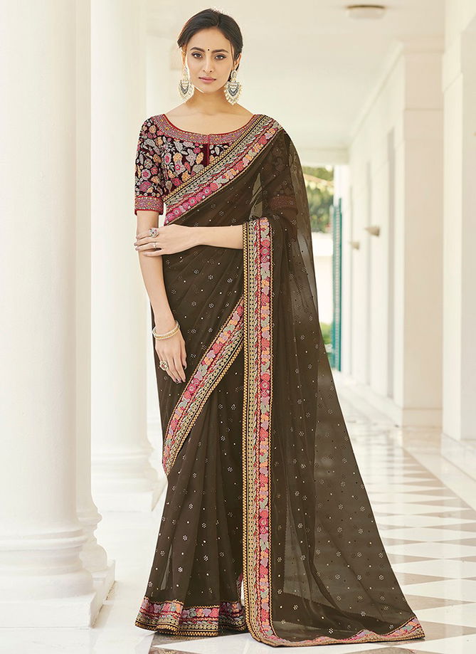 IMPERIAL 4 Heavy Wedding Wear Stylish New Designer Saree Collection